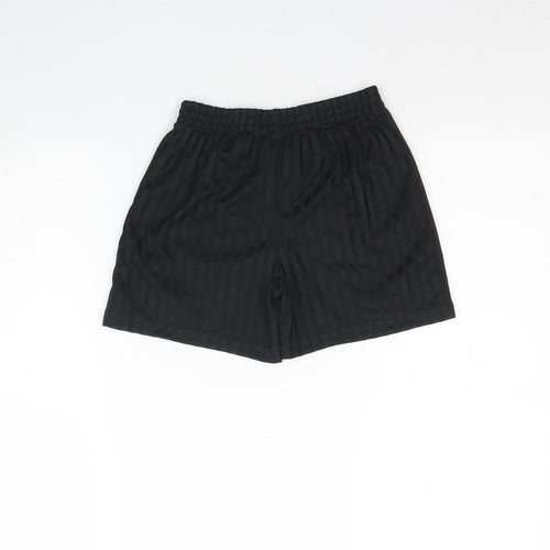 George Boys Black Striped Polyester Sweat Shorts Size 7 Years  Regular