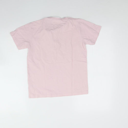 Undeniable Dudes Boys Pink  Cotton Basic Polo Size 11 Years Round Neck Button