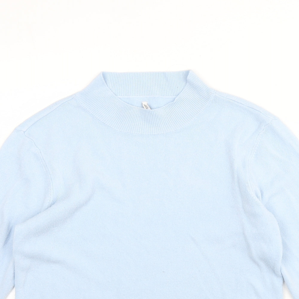 Only Womens Blue Round Neck  Acrylic Pullover Jumper Size L