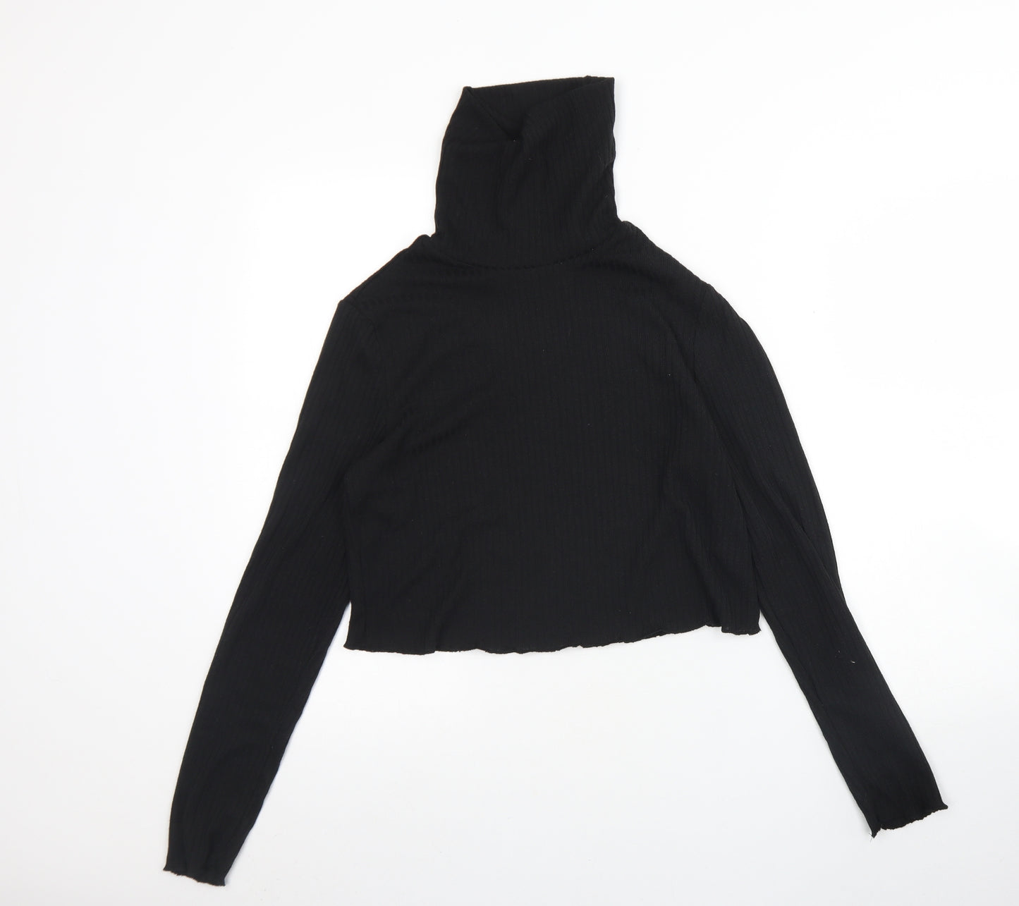 SheIn Womens Black High Neck  Polyester Pullover Jumper Size M