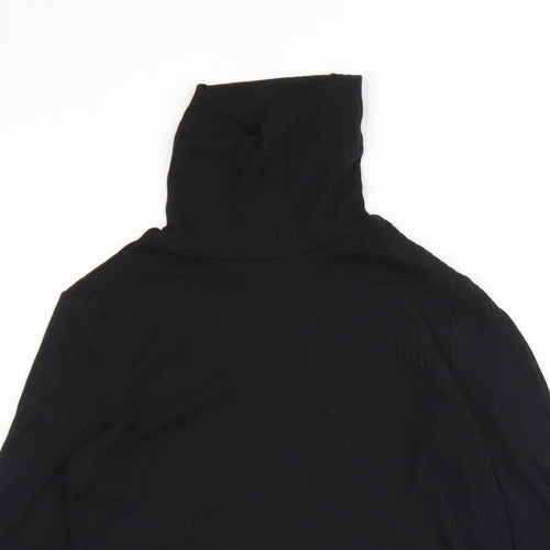 SheIn Womens Black High Neck  Polyester Pullover Jumper Size M