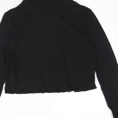 SheIn Womens Black High Neck  Polyester Pullover Jumper Size M