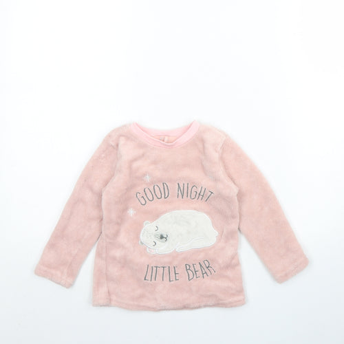 Dream big Girls Pink Solid Polyester Cami Pyjama Top Size 2 Years