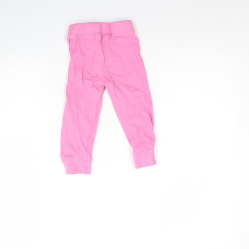Preworn Girls Pink  Cotton Capri Trousers Size 2 Years  Regular
