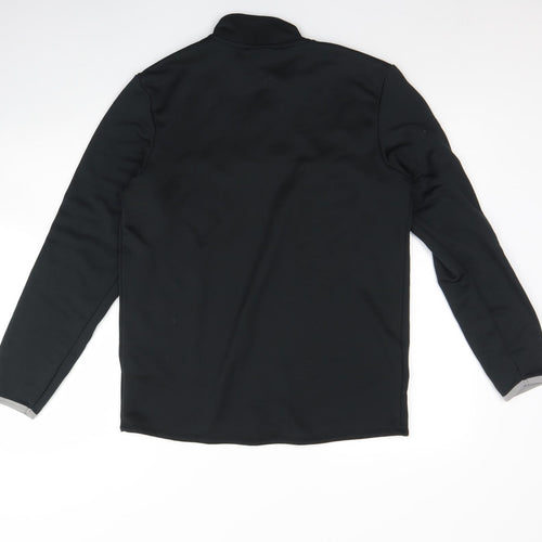 Umbro Mens Black High Neck  Polyester Henley Jumper Size M
