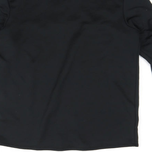 Umbro Mens Black High Neck  Polyester Henley Jumper Size M