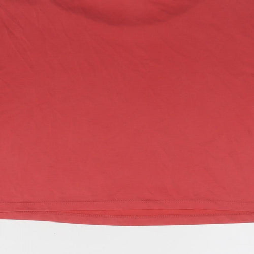 FOREVER 21 Womens Pink  Polyester Cropped T-Shirt Size S Round Neck