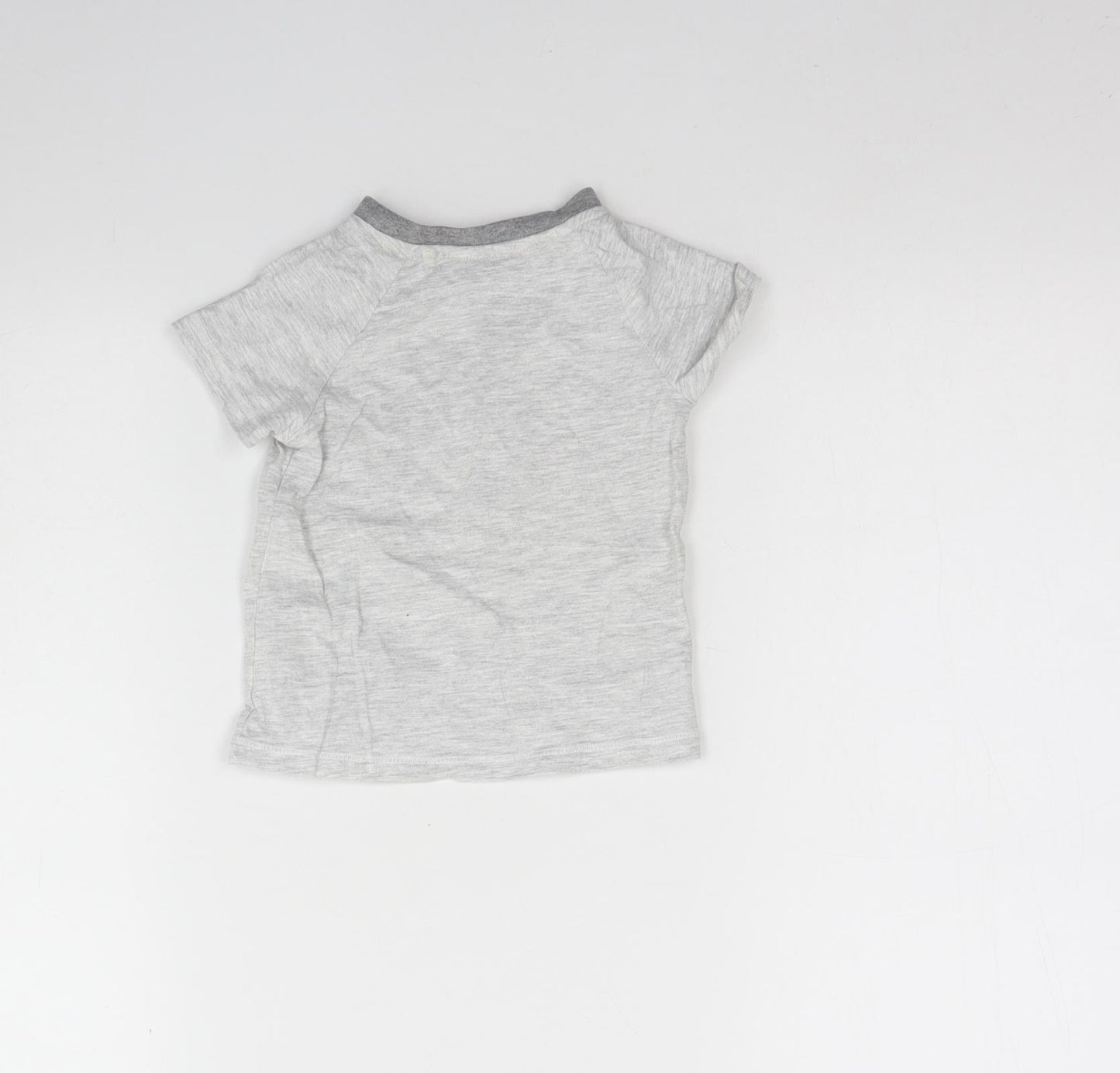 TU Baby Grey  Cotton Basic T-Shirt Size 9-12 Months Round Neck  - Koala Bear