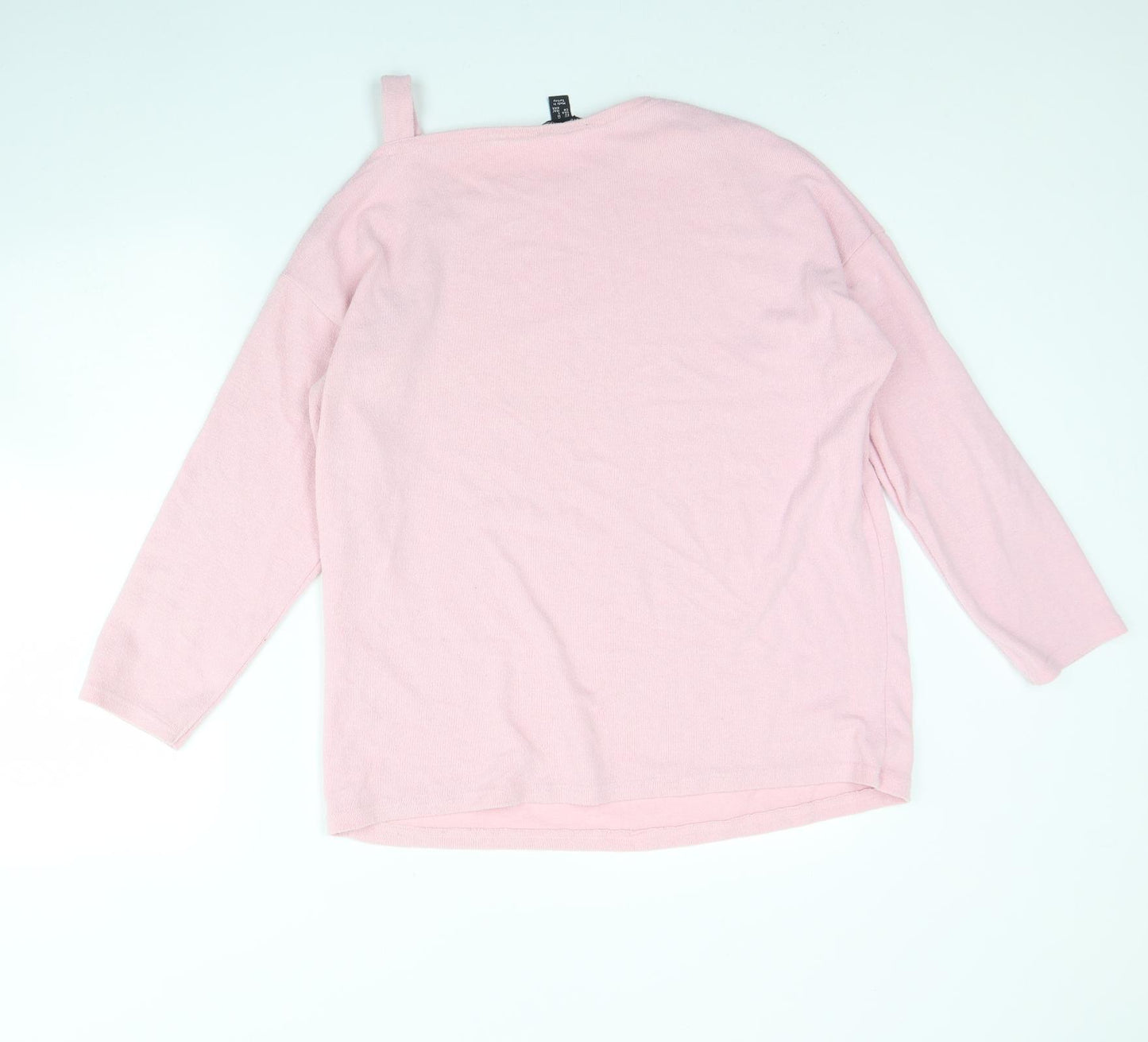 New Look Womens Pink Round Neck  Polyester Pullover Jumper Size M