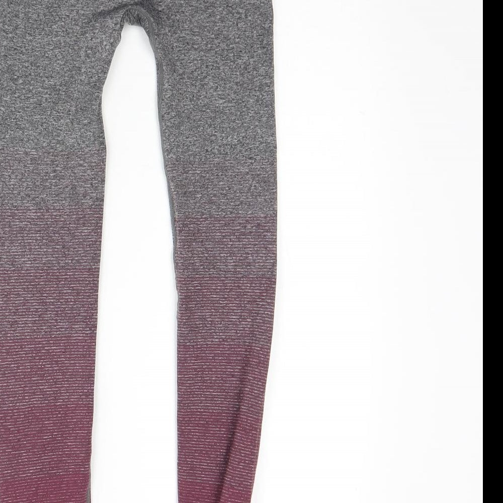 Workout Womens Grey  Polyester Capri Leggings Size 2XS L26 in Regular