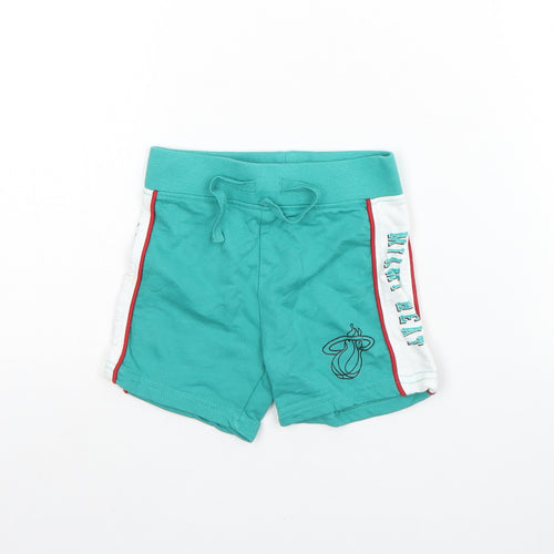 Primark Baby Green  Cotton Cropped Trousers Size 6-9 Months  Drawstring