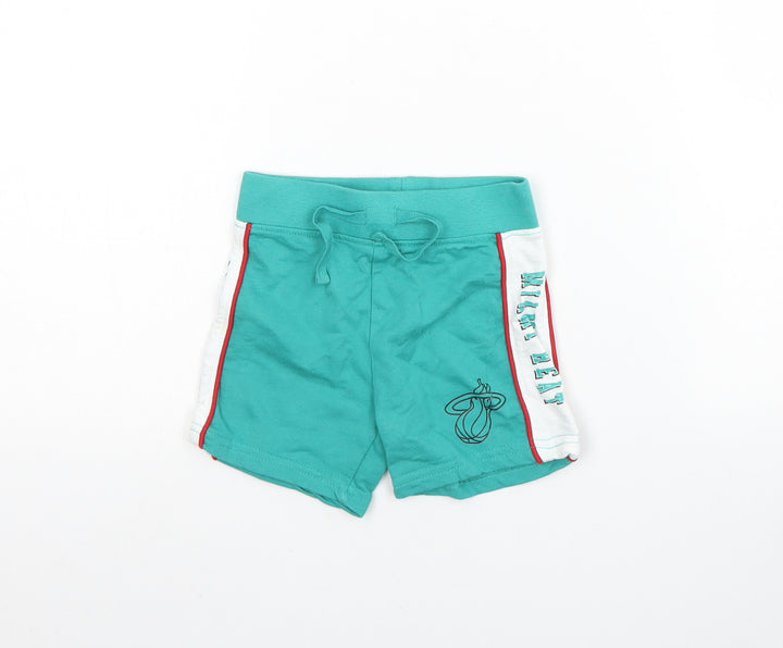 Primark Baby Green Cotton Cropped Trousers Size 6-9 Months Drawstring