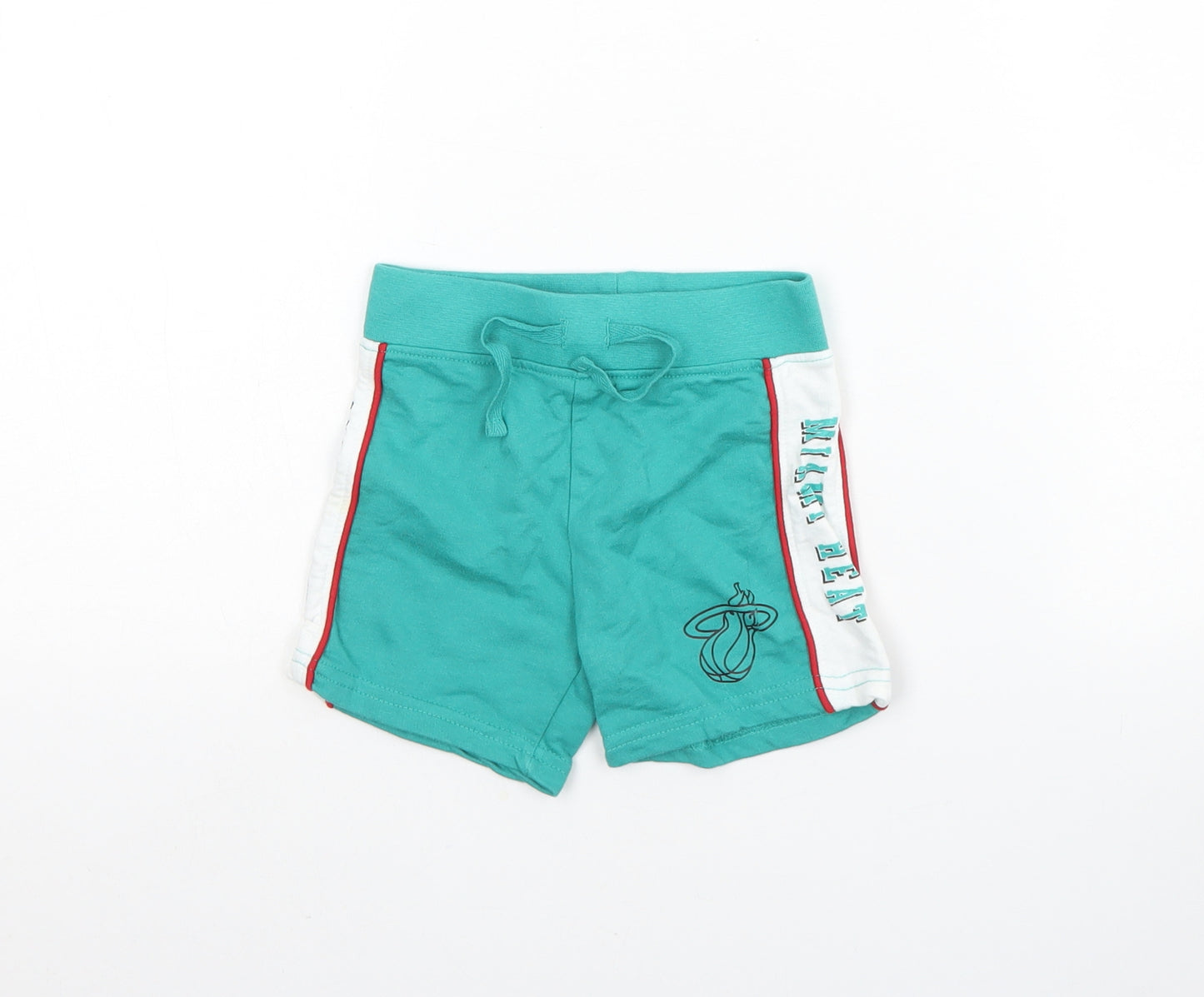 Primark Baby Green  Cotton Cropped Trousers Size 6-9 Months  Drawstring