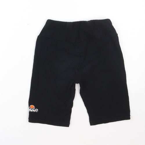 ellesse Womens Black  Cotton Biker Shorts Size XS L7 in Regular