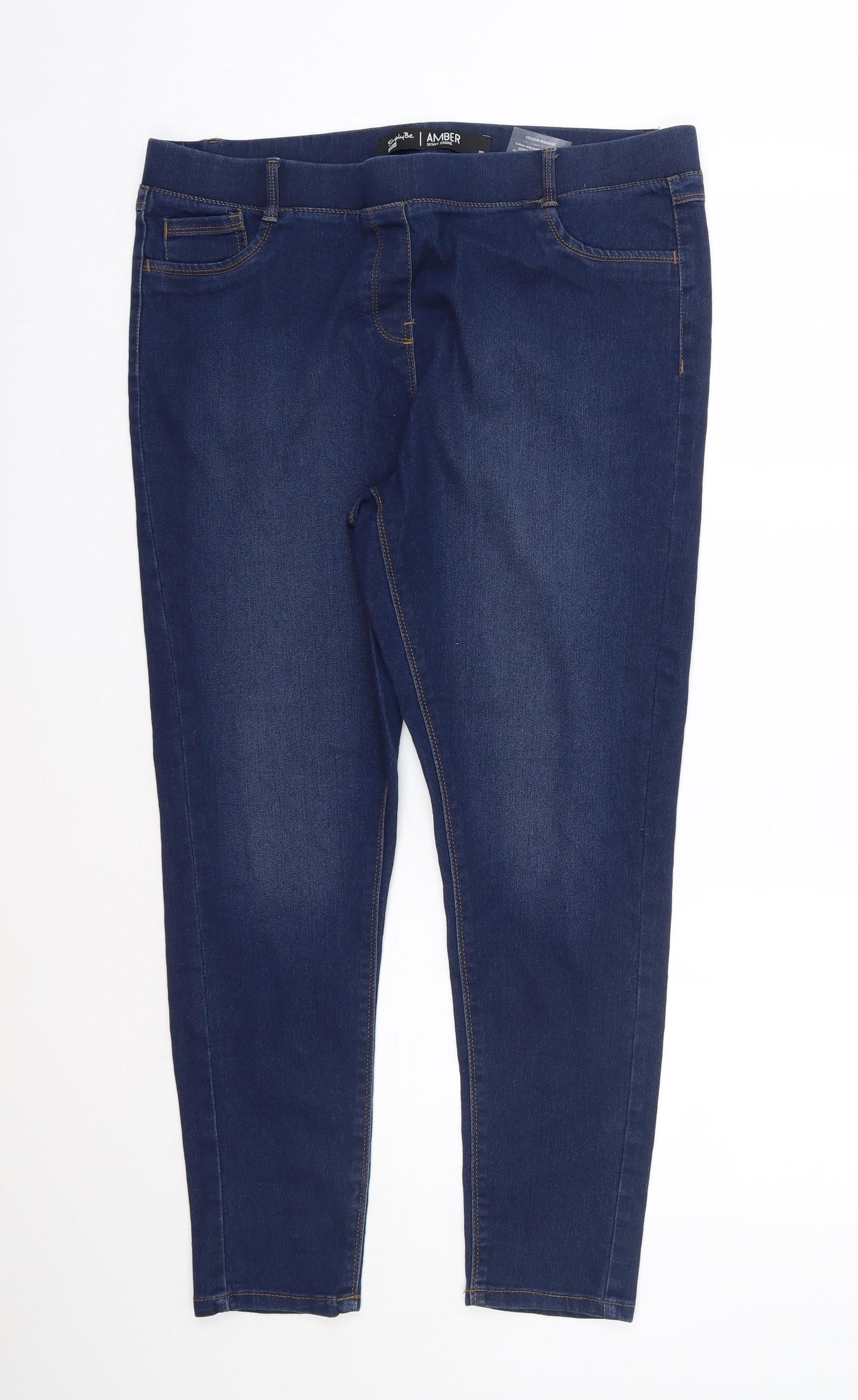 Simplybe Womens Blue  Cotton Jegging Jeans Size 18 L26 in Regular