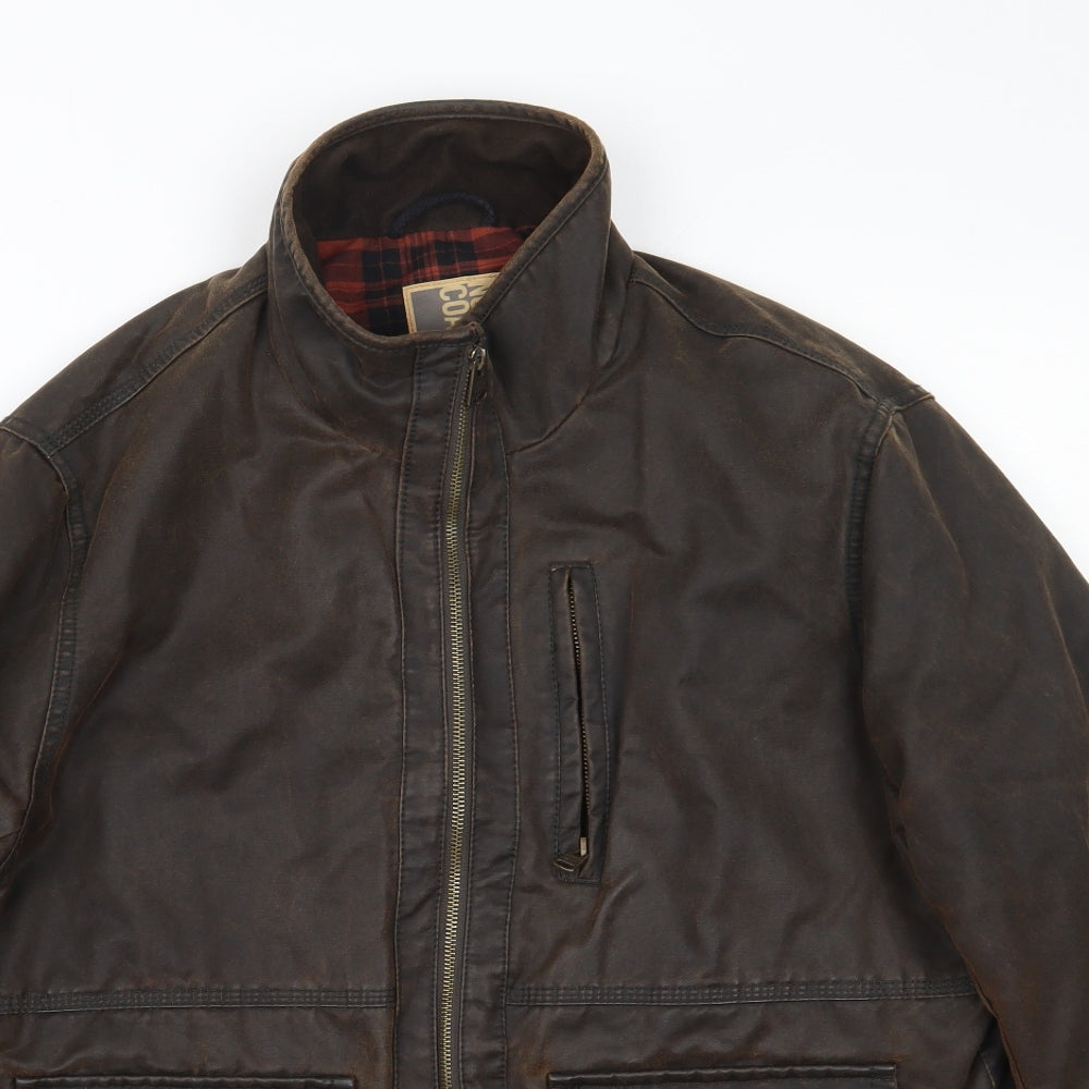 North coast Mens Brown   Jacket Coat Size L  Zip