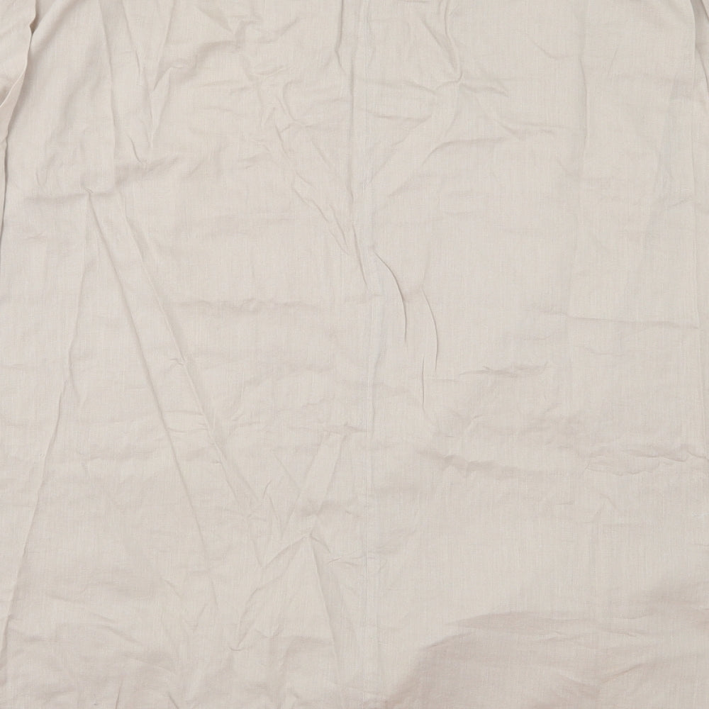 Joanna Hope Womens Beige  Cotton Flare Skirt Size 14