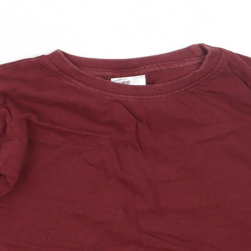 URBAN RASCALS Boys Red  Cotton Basic T-Shirt Size 5 Years Round Neck