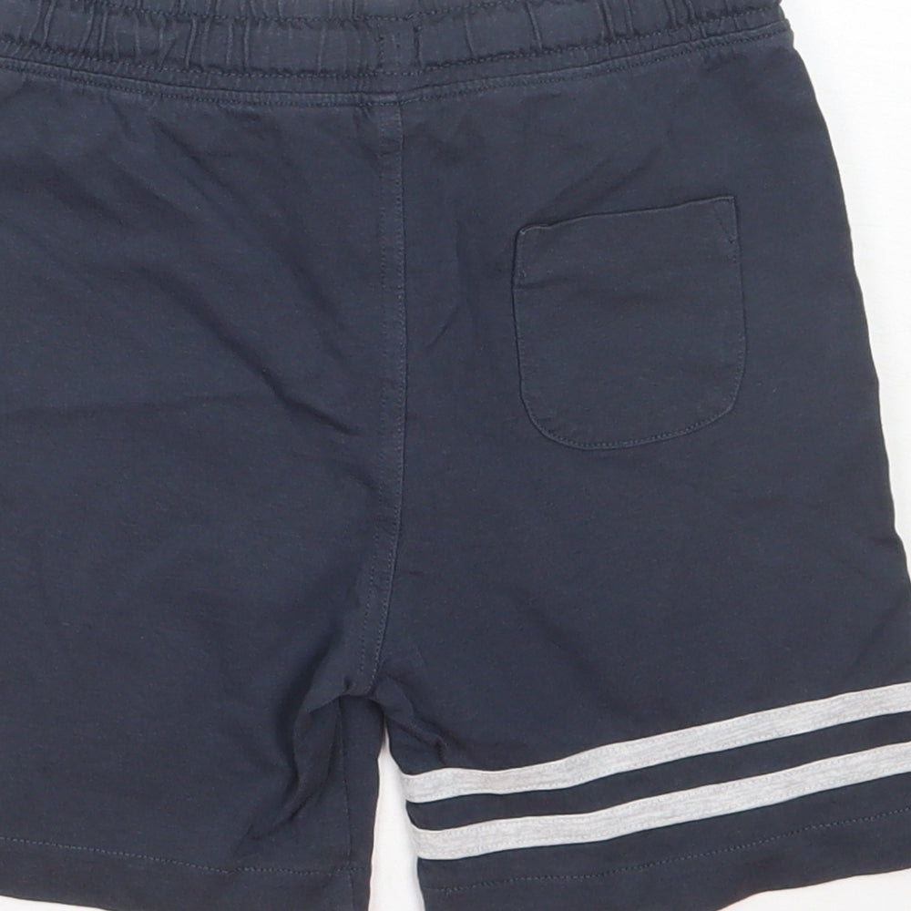Nutmeg Boys Blue Striped Cotton Sweat Shorts Size 4-5 Years  Regular