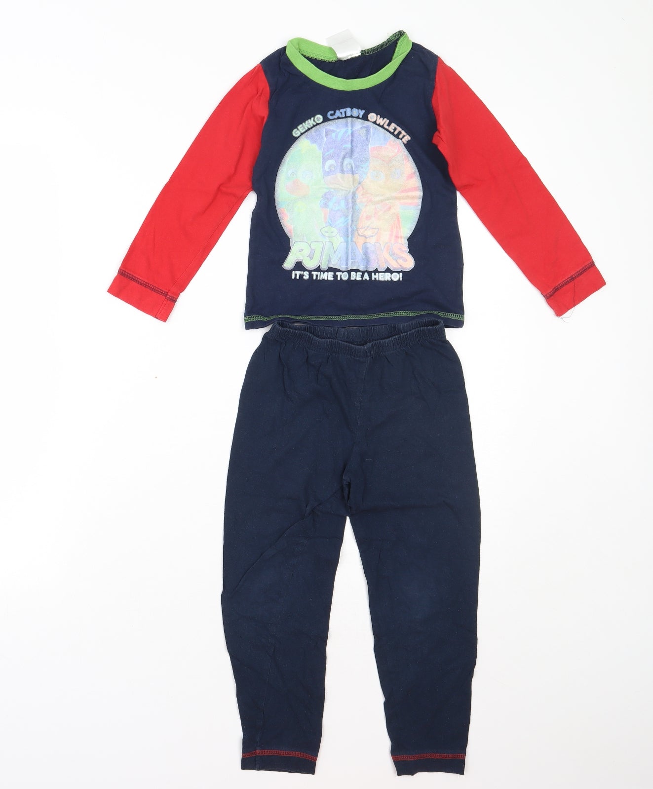 PJ MASKS Boys Blue  Cotton  Pyjama Set Size 5-6 Years   - PJ Masks