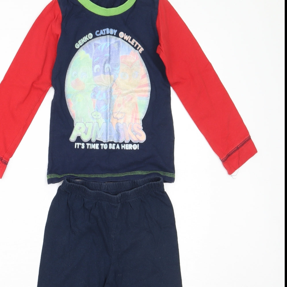 PJ MASKS Boys Blue  Cotton  Pyjama Set Size 5-6 Years   - PJ Masks