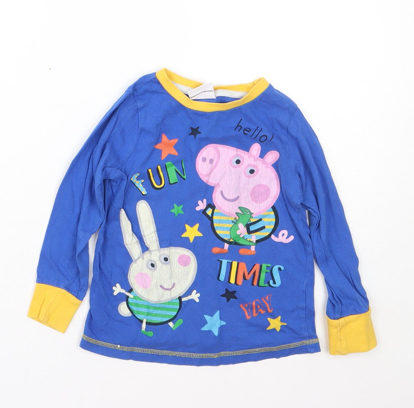 George Boys Blue  Cotton  Pyjama Top Size 3-4 Years   - Peppa pig