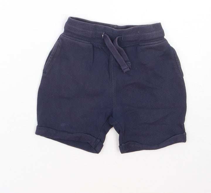 Mini Club Boys Blue Cotton Sweat Shorts Size 3-4 Years Regular