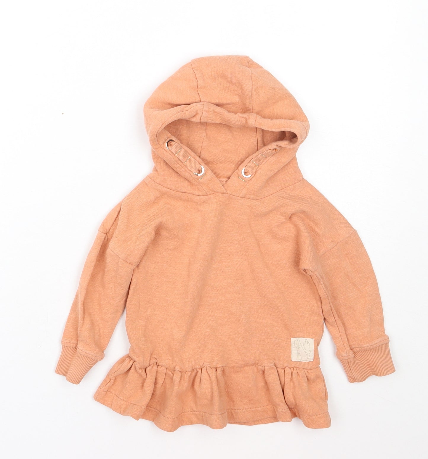 Nutmeg Girls Orange  Cotton Pullover Jumper Size 12-18 Months