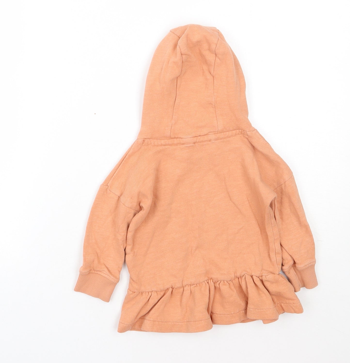 Nutmeg Girls Orange  Cotton Pullover Jumper Size 12-18 Months