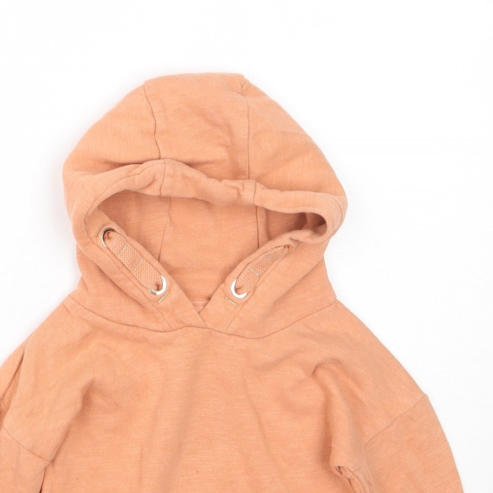 Nutmeg Girls Orange  Cotton Pullover Jumper Size 12-18 Months