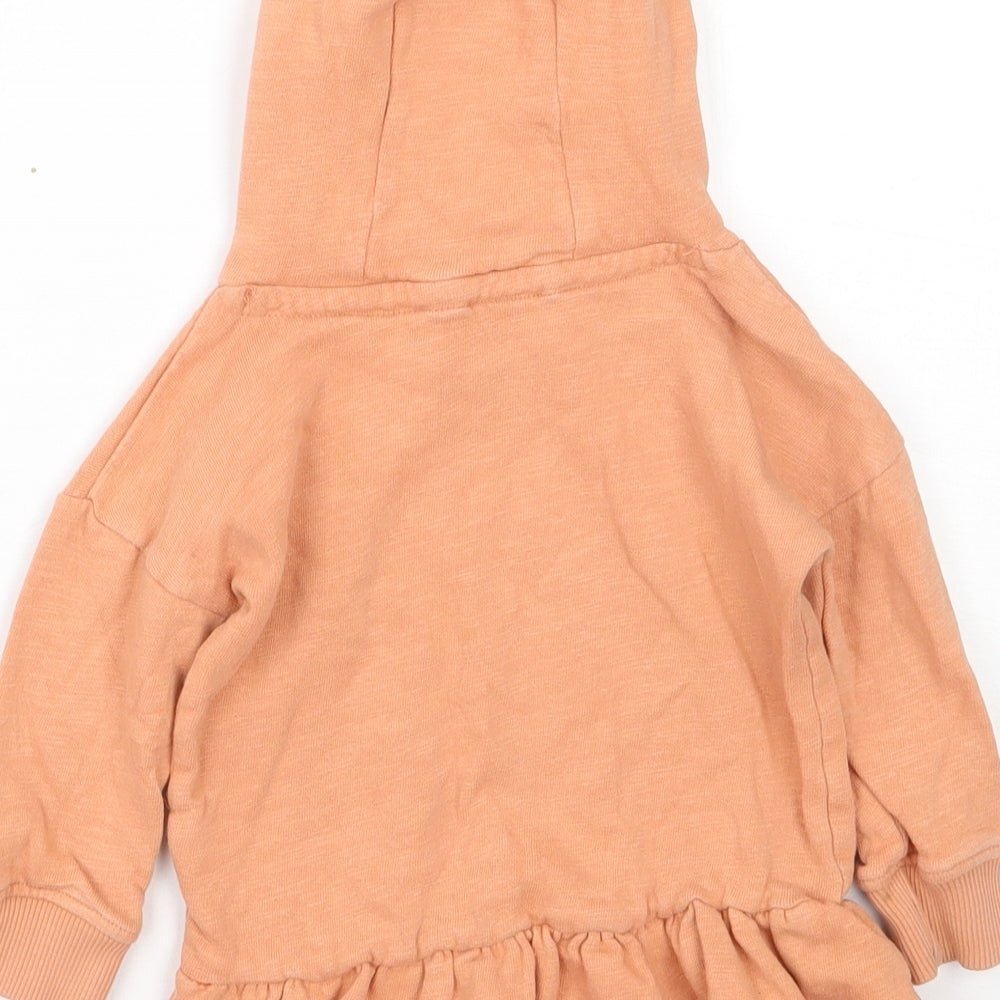 Nutmeg Girls Orange  Cotton Pullover Jumper Size 12-18 Months
