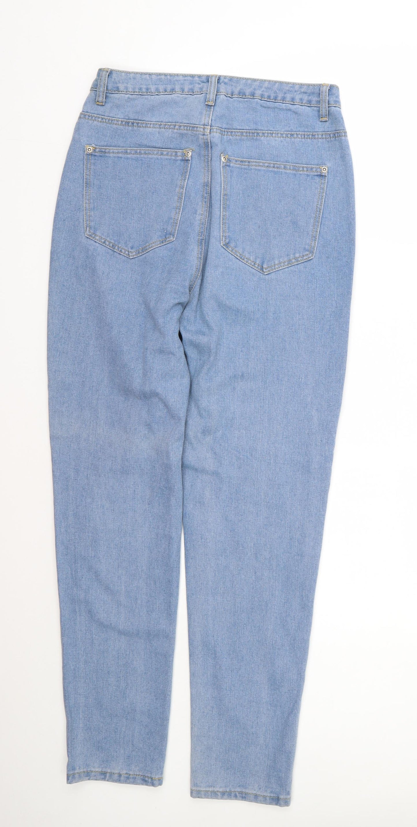 Boohoo Womens Blue  Cotton Skinny Jeans Size 10 L26 in Regular