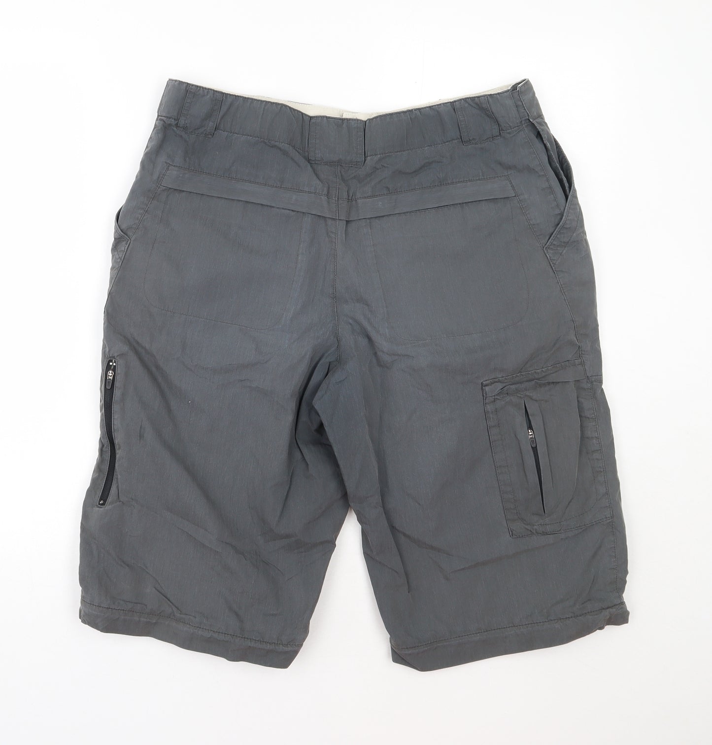 M&S Mens Grey  Cotton Cargo Shorts Size 34 L10 in Regular