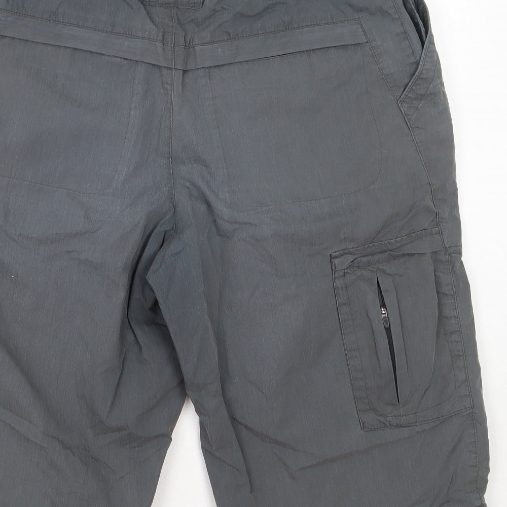 M&S Mens Grey  Cotton Cargo Shorts Size 34 L10 in Regular