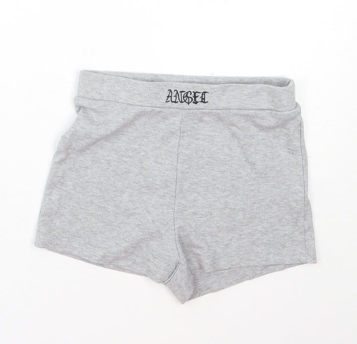 Shien Womens Grey  Cotton Sweat Shorts Size XS  Regular