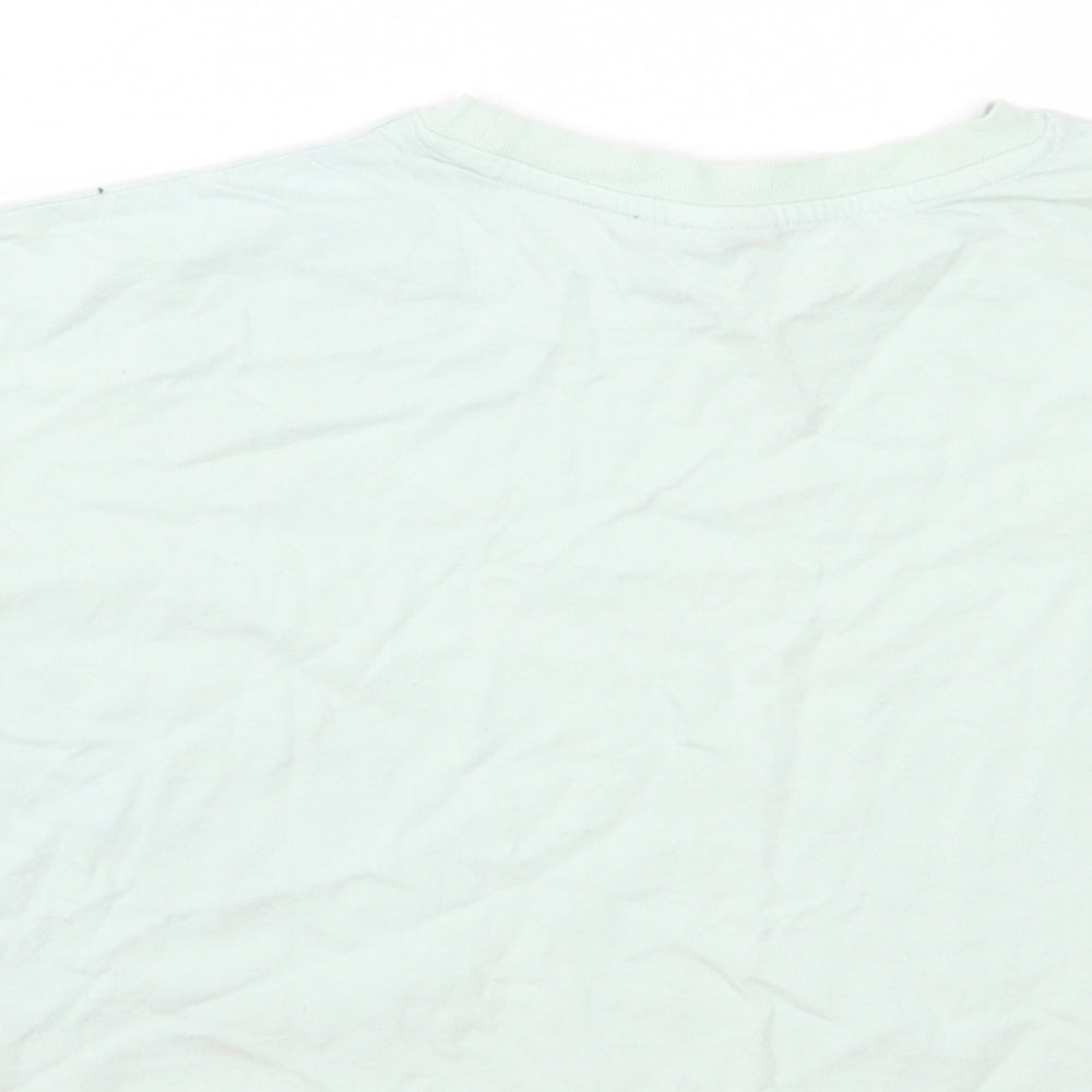 ASOS Womens Green  Cotton Basic T-Shirt Size 6 Round Neck