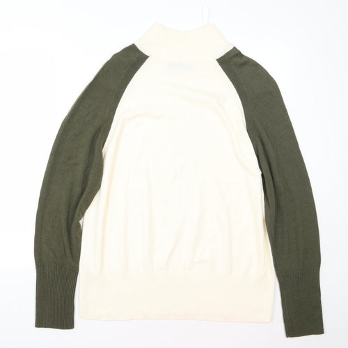 M&S Womens Beige Round Neck  Acrylic Pullover Jumper Size L