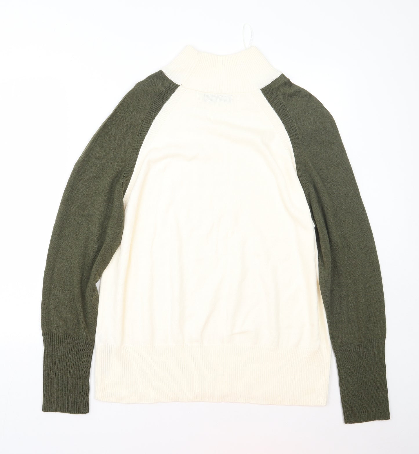 M&S Womens Beige Round Neck  Acrylic Pullover Jumper Size L