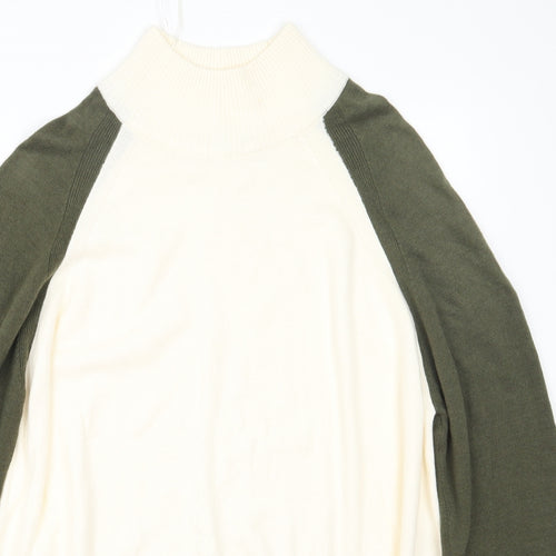 M&S Womens Beige Round Neck  Acrylic Pullover Jumper Size L