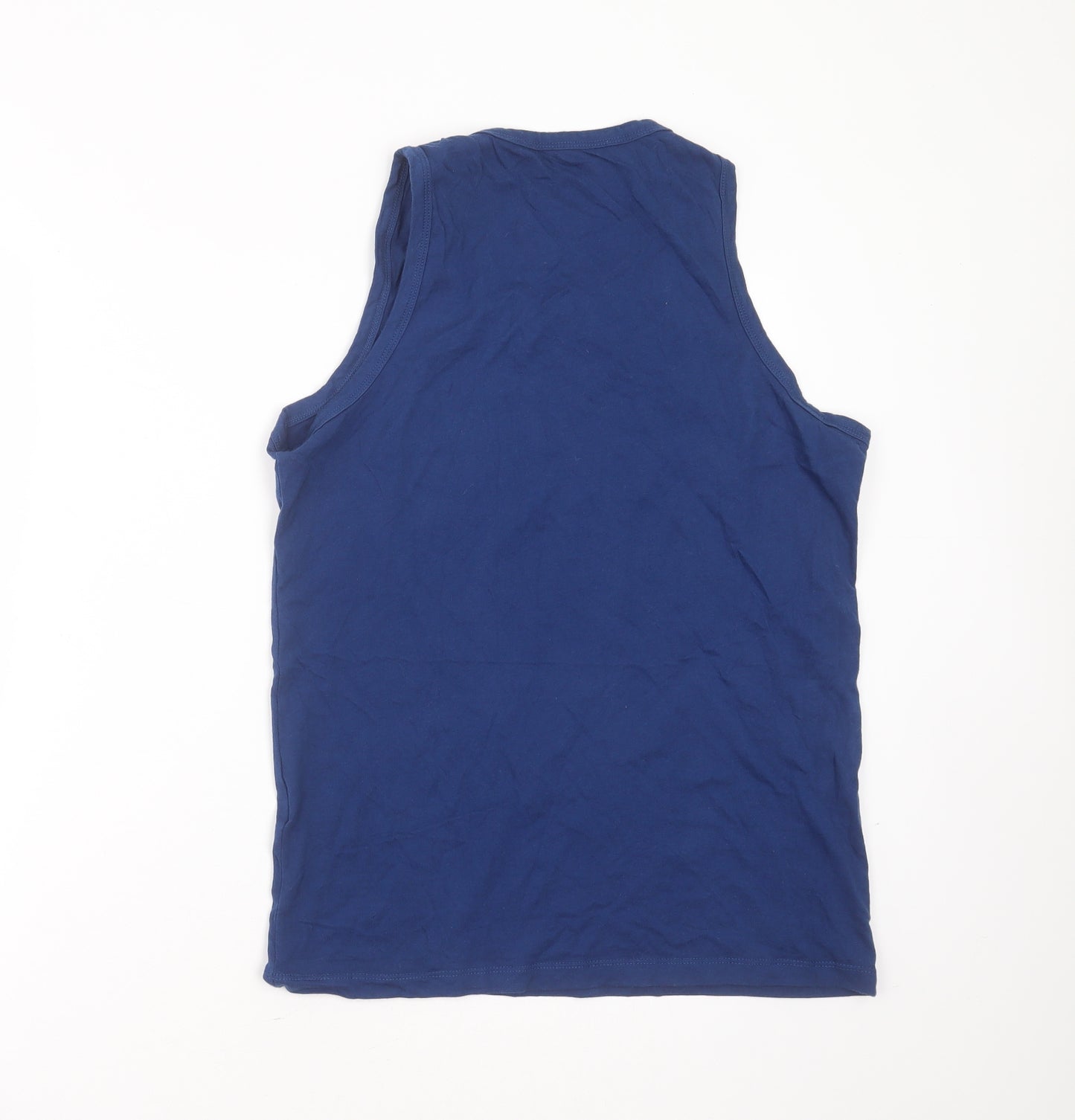 JACK & JONES Mens Blue  Cotton  T-Shirt Size M Round Neck