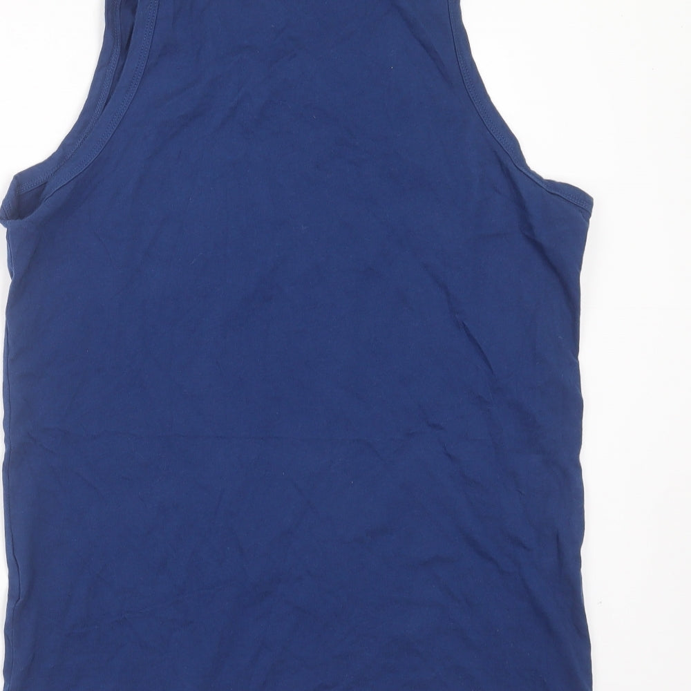 JACK & JONES Mens Blue  Cotton  T-Shirt Size M Round Neck