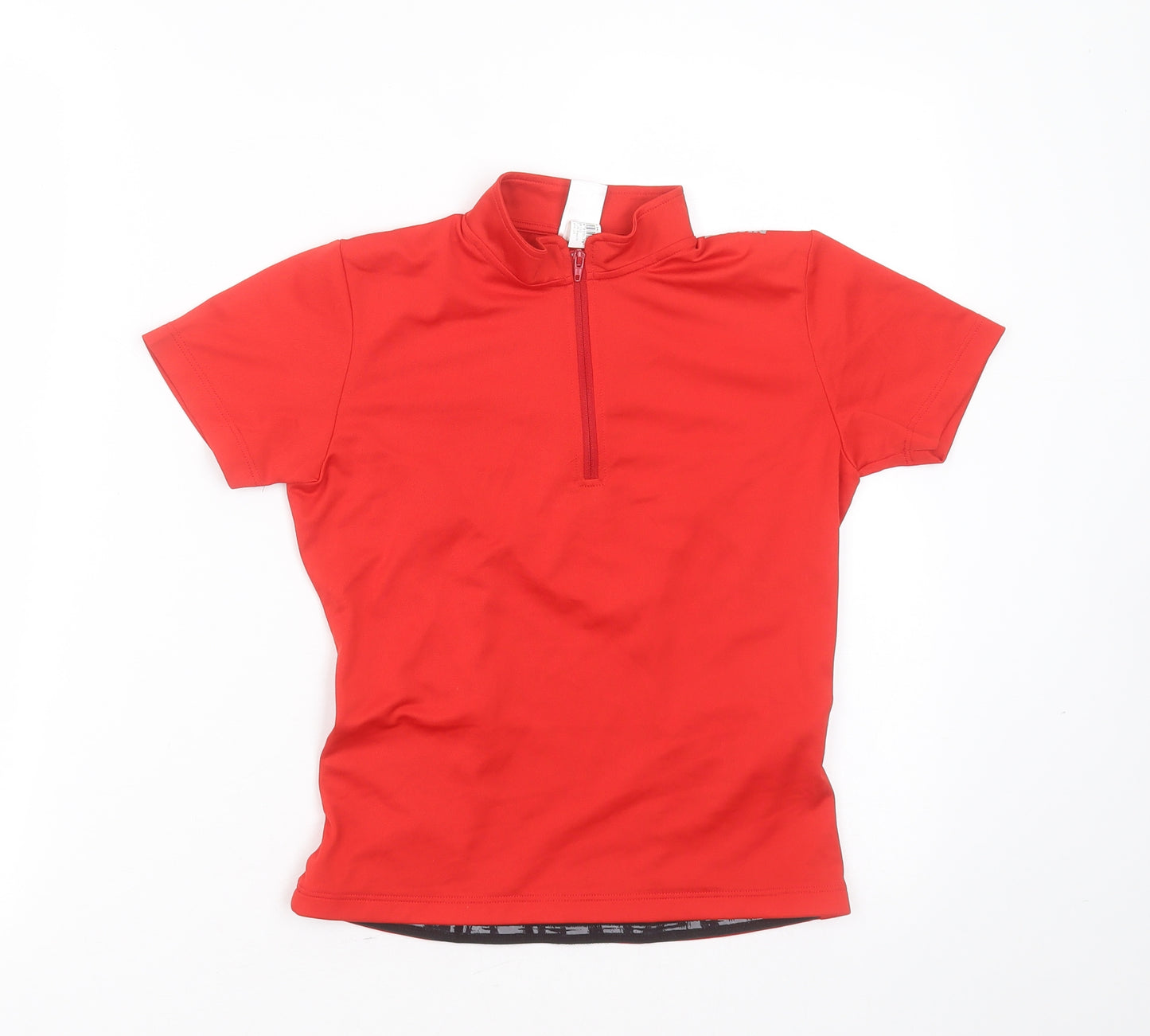 oxylane Boys Red  Polyester Basic T-Shirt Size 8 Years Round Neck  - active wear