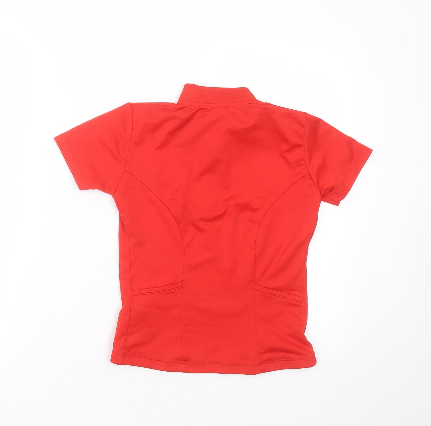 oxylane Boys Red  Polyester Basic T-Shirt Size 8 Years Round Neck  - active wear