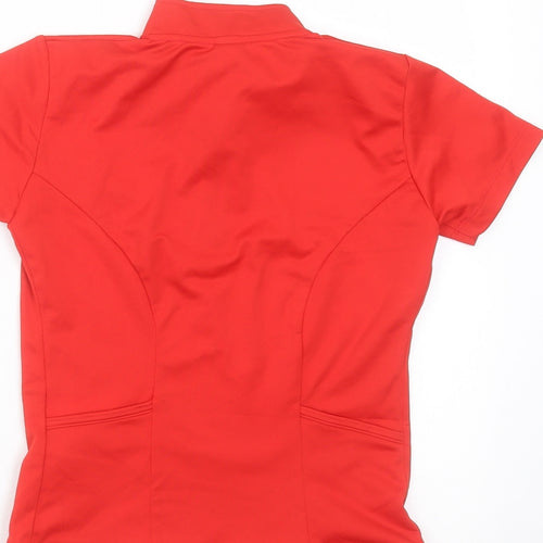 oxylane Boys Red  Polyester Basic T-Shirt Size 8 Years Round Neck  - active wear
