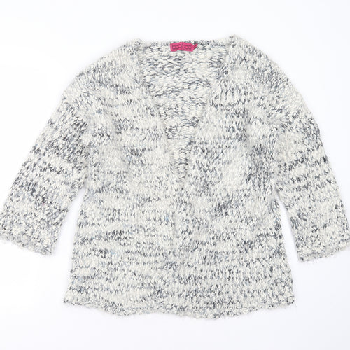 Boohoo Womens Ivory V-Neck  Polyester Cardigan Jumper Size S