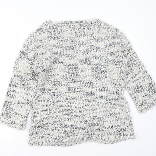 Boohoo Womens Ivory V-Neck  Polyester Cardigan Jumper Size S