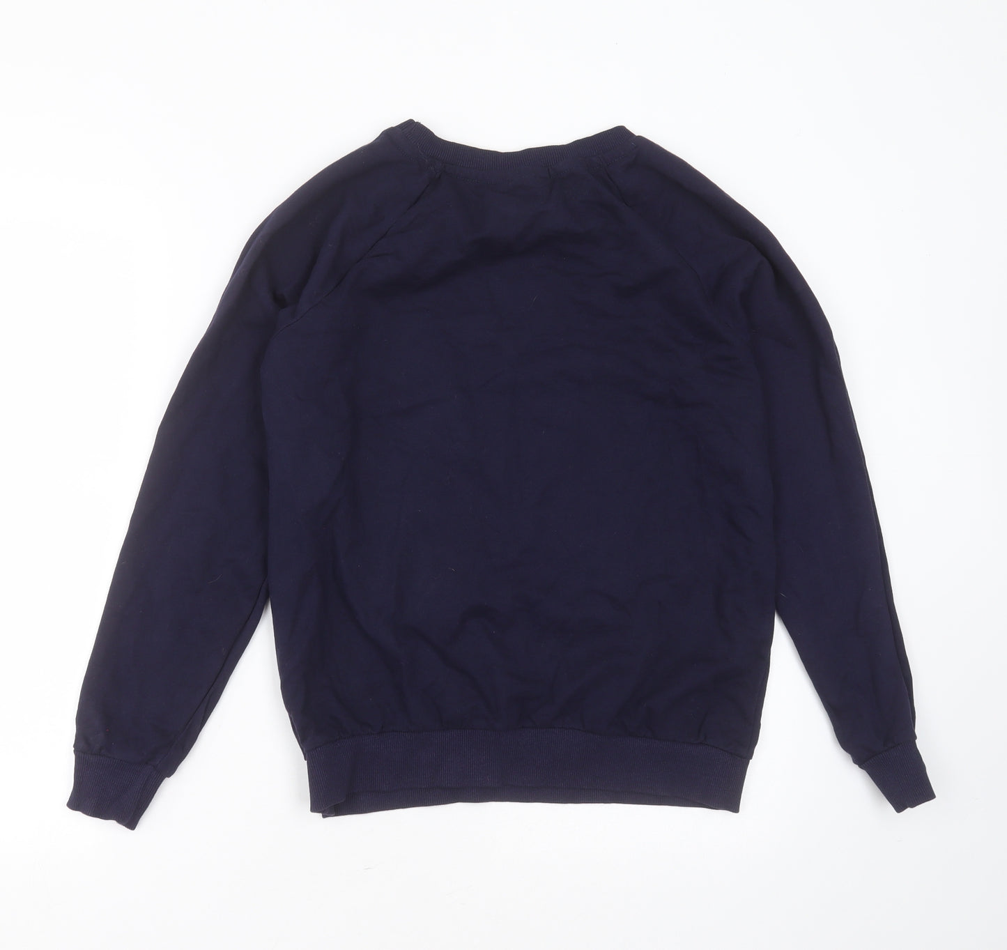 Primark Womens Blue  Cotton Pullover Sweatshirt Size 14   - Coca Cola Holidays are coming