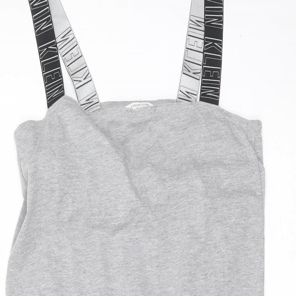 Calvin Klein Womens Grey  Cotton Playsuit One-Piece Size S