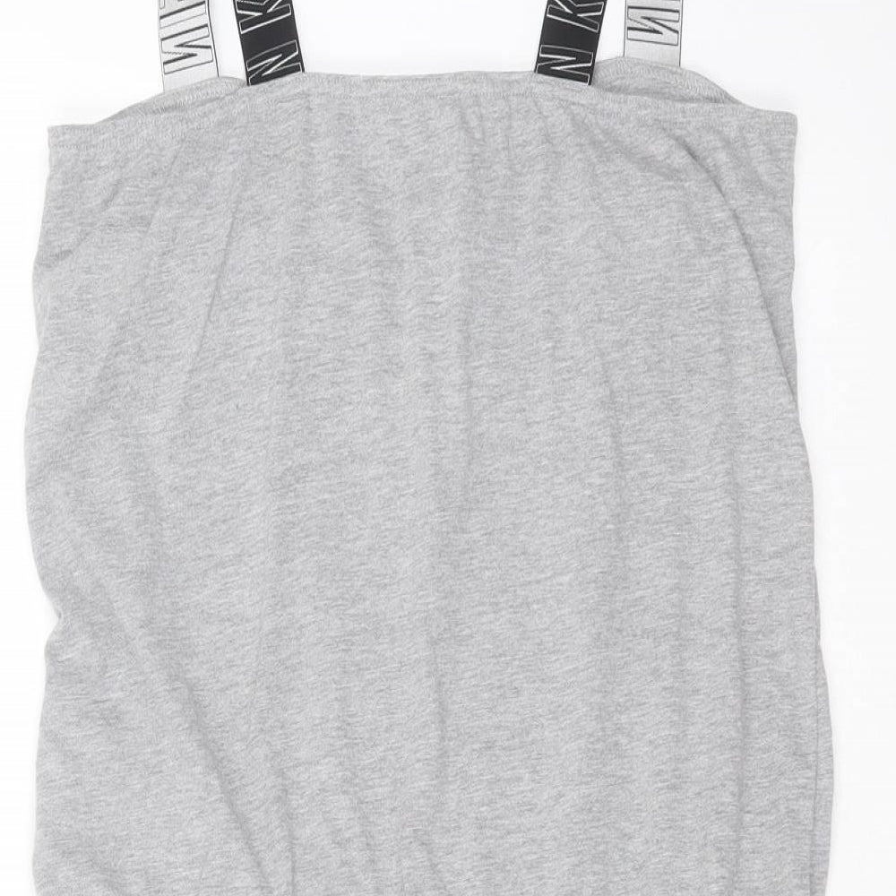 Calvin Klein Womens Grey  Cotton Playsuit One-Piece Size S