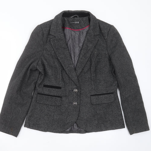 Primark Womens Grey  Polyester Jacket Blazer Size 14
